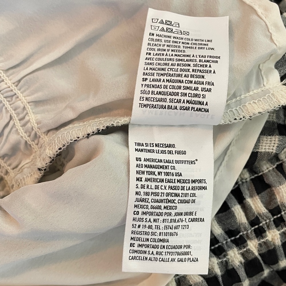 American Eagle Puff Sleeve Smocked Mini M - Picture 14 of 15